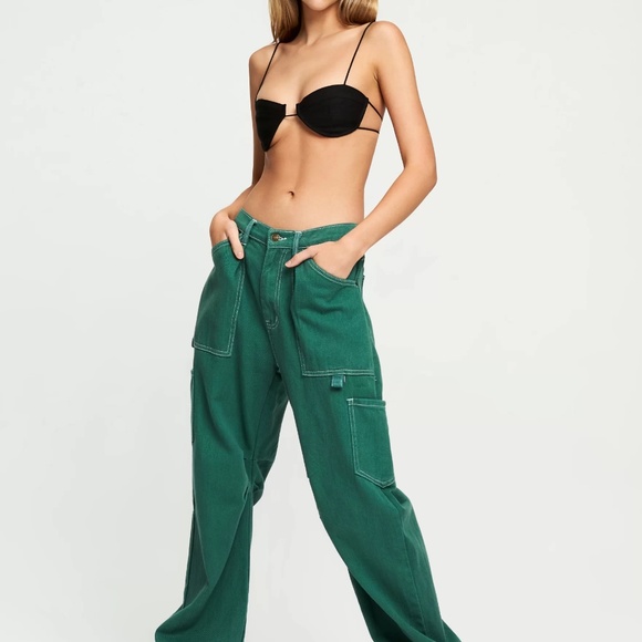 LIONESS MIAMI VICE PANT FOREST GREEN SIZE XS - Picture 3 of 11